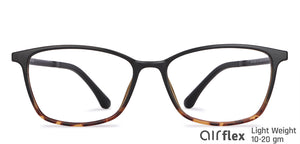 Black Rectangle Full Rim Unisex Eyeglasses by Lenskart Air LA-140149