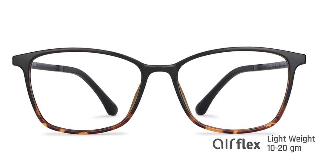 Black Rectangle Full Rim Unisex Eyeglasses by Lenskart Air LA-140149