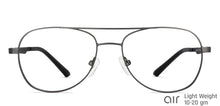 Load image into Gallery viewer, Gunmetal Aviator Full Rim Unisex Eyeglasses by Lenskart Air-148376