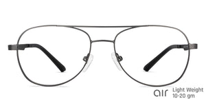 Gunmetal Aviator Full Rim Unisex Eyeglasses by Lenskart Air-148376