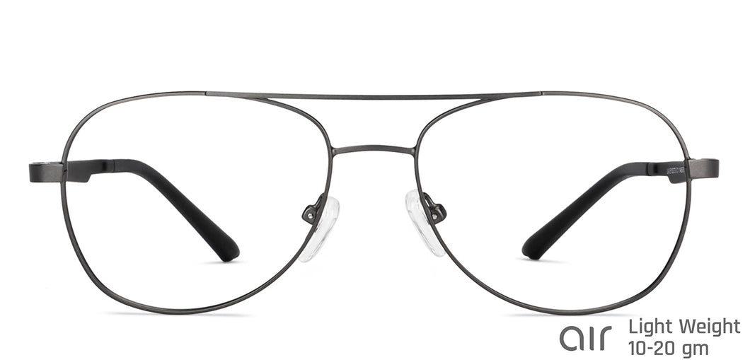 Gunmetal Aviator Full Rim Unisex Eyeglasses by Lenskart Air-148376