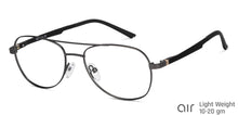 Load image into Gallery viewer, Gunmetal Aviator Full Rim Unisex Eyeglasses by Lenskart Air-148376