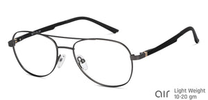 Gunmetal Aviator Full Rim Unisex Eyeglasses by Lenskart Air-148376