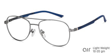 Load image into Gallery viewer, Silver Aviator Full Rim Unisex Eyeglasses by Lenskart Air Online-149559
