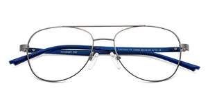 Silver Aviator Full Rim Unisex Eyeglasses by Lenskart Air Online-149559