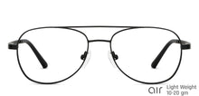 Load image into Gallery viewer, Black Aviator Full Rim Unisex Eyeglasses by Lenskart Air-147483