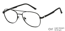 Load image into Gallery viewer, Black Aviator Full Rim Unisex Eyeglasses by Lenskart Air-147483