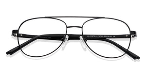 Black Aviator Full Rim Unisex Eyeglasses by Lenskart Air-147483