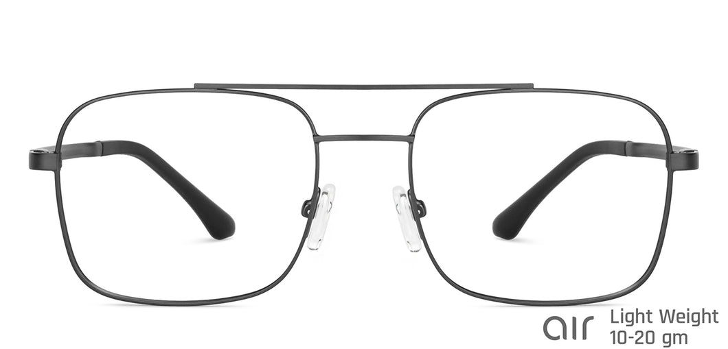 Gunmetal Square Full Rim Unisex Eyeglasses by Lenskart Air-148374