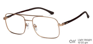 Gold Square Full Rim Unisex Eyeglasses by Lenskart Air Online-149695