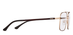 Gold Square Full Rim Unisex Eyeglasses by Lenskart Air Online-149695