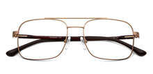 Load image into Gallery viewer, Gold Square Full Rim Unisex Eyeglasses by Lenskart Air Online-149695
