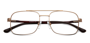 Gold Square Full Rim Unisex Eyeglasses by Lenskart Air Online-149695