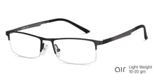 Load image into Gallery viewer, Grey Rectangle Half Rim Unisex Eyeglasses by Lenskart Air-147823