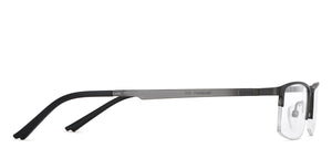 Grey Rectangle Half Rim Unisex Eyeglasses by Lenskart Air-147823