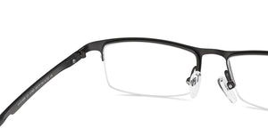 Grey Rectangle Half Rim Unisex Eyeglasses by Lenskart Air-147823