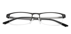 Grey Rectangle Half Rim Unisex Eyeglasses by Lenskart Air-147823