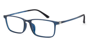 Blue Rectangle Full Rim Unisex Eyeglasses by Lenskart Air LA-142941