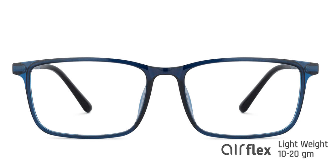 Blue Rectangle Full Rim Unisex Eyeglasses by Lenskart Air LA-142941