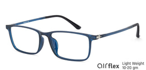 Blue Rectangle Full Rim Unisex Eyeglasses by Lenskart Air LA-142941