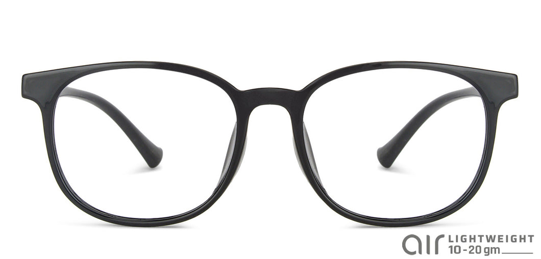 Black Wayfarer Full Rim Unisex Eyeglasses by Lenskart Air-142951