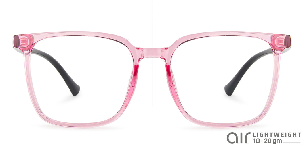 Pink Square Full Rim Women Eyeglasses by Lenskart Air-142964