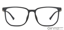 Load image into Gallery viewer, Black Square Full Rim Unisex Eyeglasses by Lenskart Air LA-142966