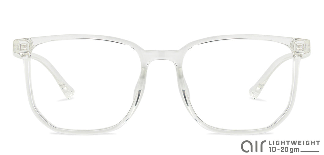 Transparent Square Full Rim Unisex Eyeglasses by Lenskart Air LA-142967