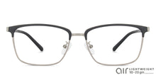 Load image into Gallery viewer, Grey Rectangle Full Rim Unisex Eyeglasses by Lenskart Air LA-143743