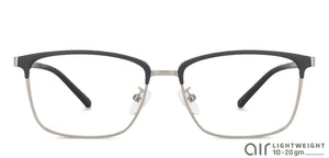 Grey Rectangle Full Rim Unisex Eyeglasses by Lenskart Air LA-143743
