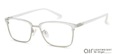 Load image into Gallery viewer, Silver Rectangle Full Rim Unisex Eyeglasses by Lenskart Air LA-143746