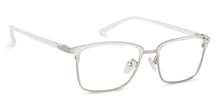 Load image into Gallery viewer, Silver Rectangle Full Rim Unisex Eyeglasses by Lenskart Air LA-143746