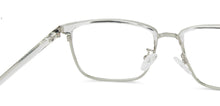 Load image into Gallery viewer, Silver Rectangle Full Rim Unisex Eyeglasses by Lenskart Air LA-143746