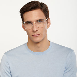 Transparent Wayfarer Full Rim Unisex Eyeglasses by Lenskart Air LA-146006