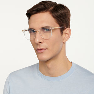 Transparent Wayfarer Full Rim Unisex Eyeglasses by Lenskart Air LA-146006