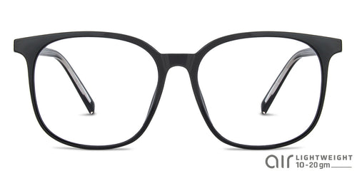 Black Square Full Rim Unisex Eyeglasses by Lenskart Air LA-143752