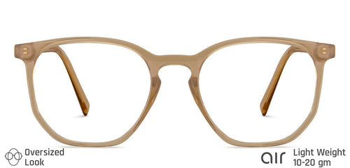 Brown Hexagonal Full Rim Unisex Eyeglasses by Lenskart Air LA-146009