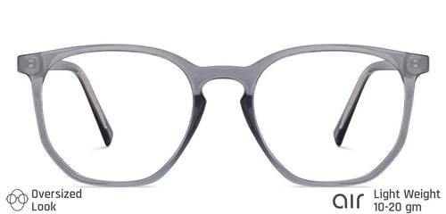 Grey Hexagonal Full Rim Unisex Eyeglasses by Lenskart Air LA-146010