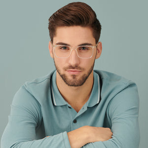 Transparent Rectangle Full Rim Unisex Eyeglasses by Lenskart Air LA-146012