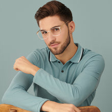 Load image into Gallery viewer, Transparent Rectangle Full Rim Unisex Eyeglasses by Lenskart Air LA-146012