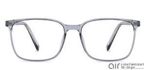 Grey Rectangle Full Rim Unisex Eyeglasses by Lenskart Air-143758