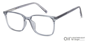 Grey Rectangle Full Rim Unisex Eyeglasses by Lenskart Air-143758