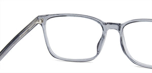 Grey Rectangle Full Rim Unisex Eyeglasses by Lenskart Air-143758