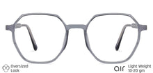 Load image into Gallery viewer, Grey Hexagonal Full Rim Unisex Eyeglasses by Lenskart Air LA-146014