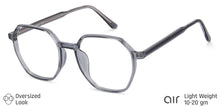 Load image into Gallery viewer, Grey Hexagonal Full Rim Unisex Eyeglasses by Lenskart Air LA-146014