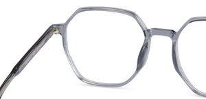 Grey Hexagonal Full Rim Unisex Eyeglasses by Lenskart Air LA-146014