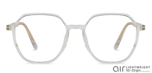 Transparent Hexagonal Full Rim Unisex Eyeglasses by Lenskart Air LA-143760