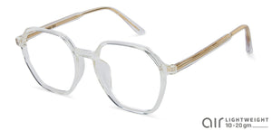Transparent Hexagonal Full Rim Unisex Eyeglasses by Lenskart Air LA-143760