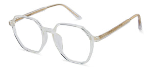 Transparent Hexagonal Full Rim Unisex Eyeglasses by Lenskart Air LA-143760
