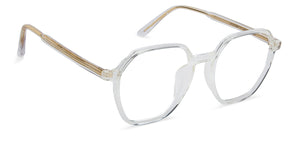 Transparent Hexagonal Full Rim Unisex Eyeglasses by Lenskart Air LA-143760